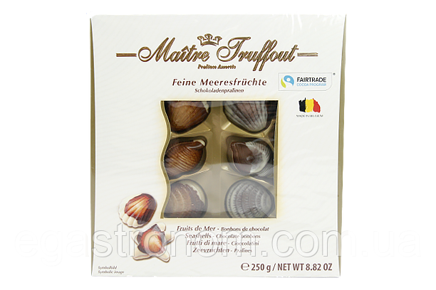 Цукерки праліне (біле) Маітре Maitre Truffout 250g 12шт/ящ (Код: 00-00003919)