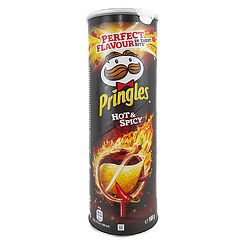 Чипси гострі спеції Прінглс Pringles hot&spicy 165g 19шт/ящ (Код: 00-00004038)