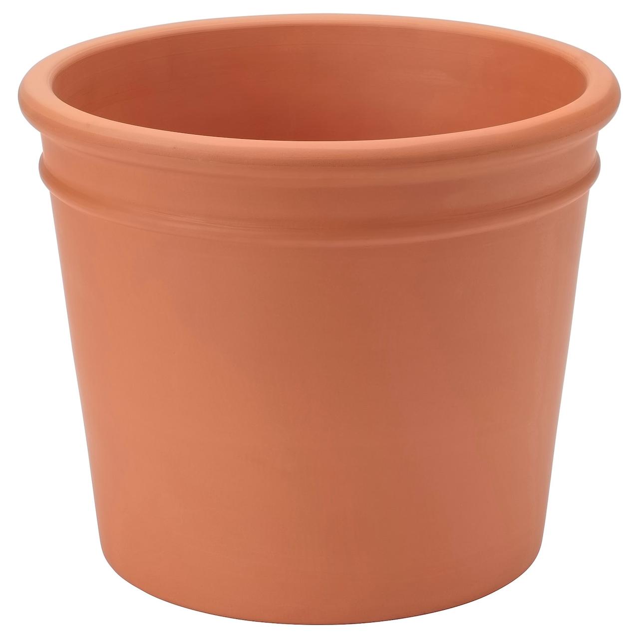 IKEA CURRYBLAD Квітковий горщик, теракота зовні (204.758.46)