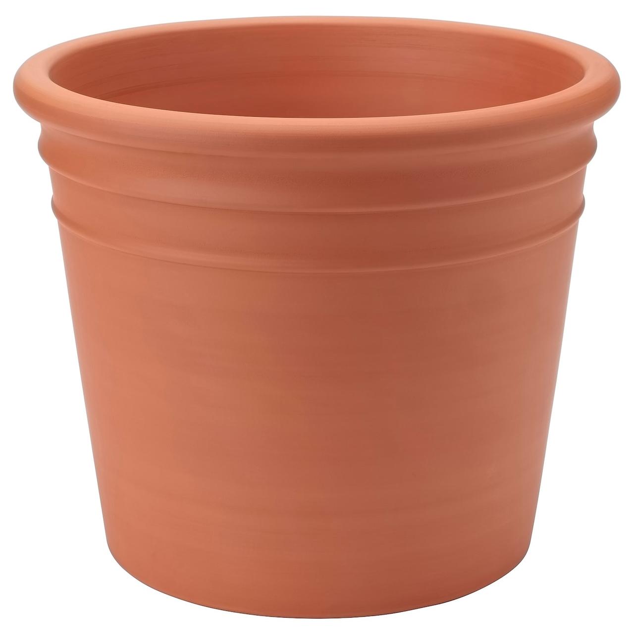 IKEA CURRYBLAD Квітковий горщик, теракота зовні (204.758.51)