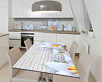 Наклейка 3Д виниловая на стол Zatarga «Ласковое изящество» 650х1200 мм для домов, квартир, столов, кофейн,