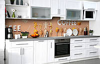 Скинали на кухню Zatarga «Мюсли и кофе» 600х2500 мм виниловая 3Д наклейка кухонный фартук самоклеящаяся