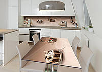 Наклейка 3Д виниловая на стол Zatarga «Ореховый торт» 600х1200 мм для домов, квартир, столов, кофейн, кафе