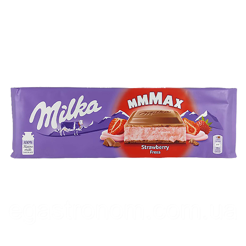 Шоколад полуниця Мілка Milka mmMax strawberry 300g 13шт/ящ (Код: 00-00003578)