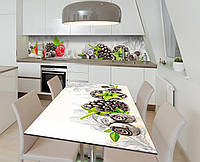 Наклейка 3Д виниловая на стол Zatarga «Ягодный микс» 600х1200 мм для домов, квартир, столов, кофейн, кафе