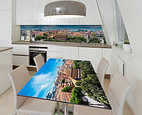 Наклейка 3Д виниловая на стол Zatarga «Флорентийский пейзаж» 600х1200 мм для домов, квартир, столов, кофейн,