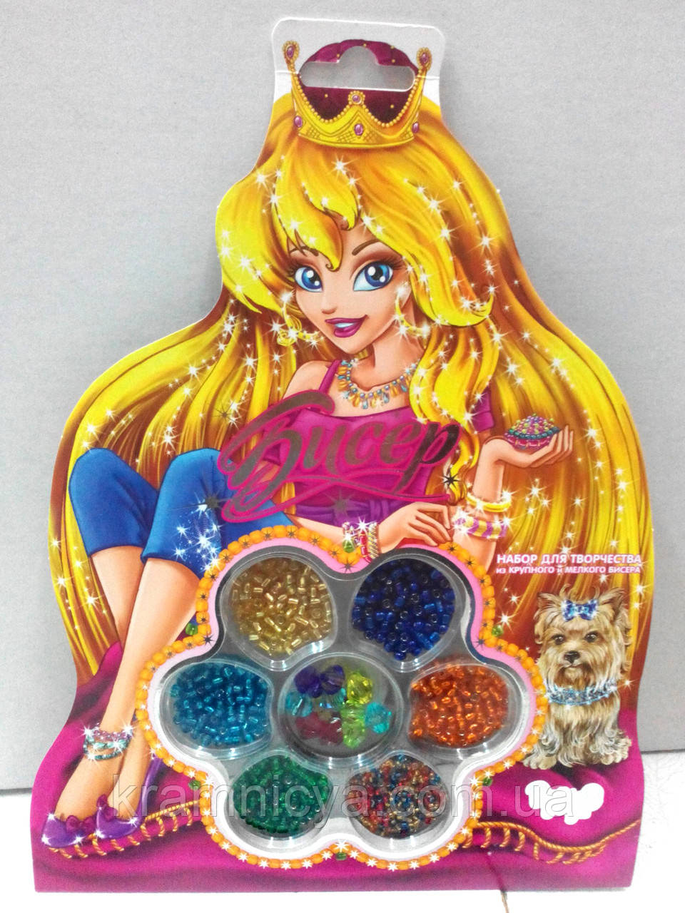 Набір для творчості Плетіння бісером (Принцеса) ТМ Danko Тoys (Б6-Б-1), фото 1
