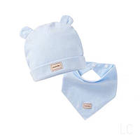 Детский набор шапочка с хомутом для новоромжденных малышей от 0-3 месяца