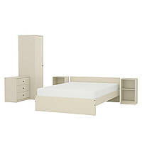 IKEA GURSKEN Комплект мебели для спальни 5 шт, светло-бежевый (394.170.12)