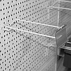 Гачок торговий 150 мм одинарний з цінникоутримувачем(товщина 6 мм), ГОЗЦТ 150, торговий гачок на стелаж, фото 2