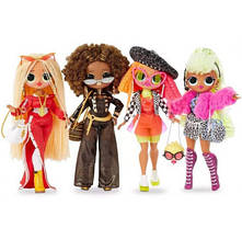 Игровой набор L.O.L Surprise OMG 4 куклы Neonlicious Swag Diva Royal Bee