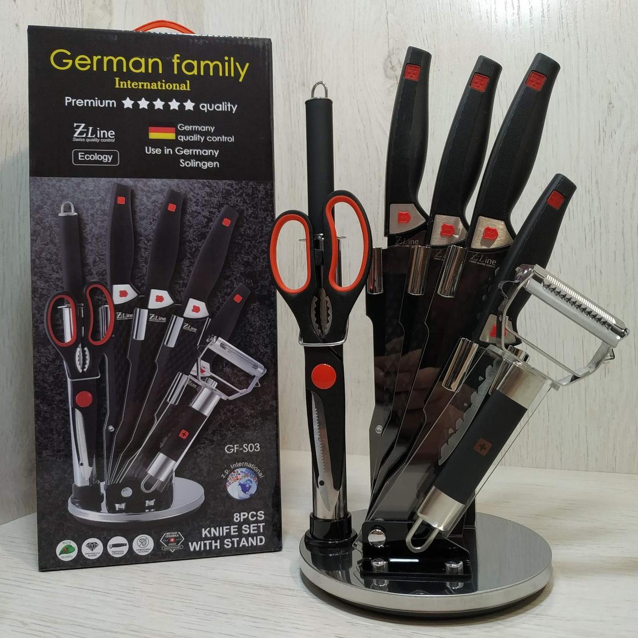 Набір ножів із підставкою 8 предметів German Family