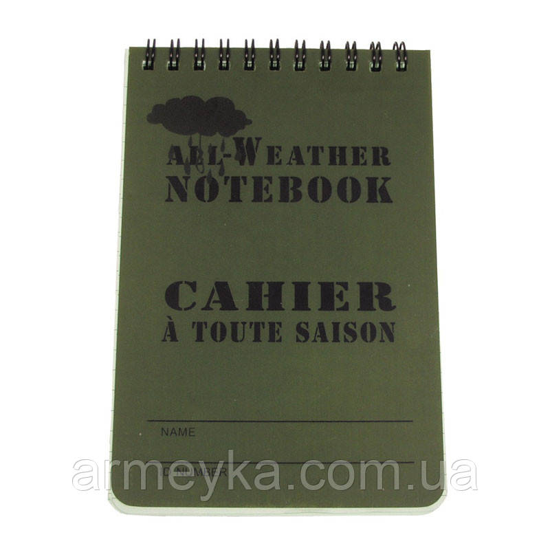 Блокнот, Всепогодний 10x15 cm, комбінований, комбінований, MFH Німеччина
