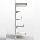 Настінний стелаж 2350х950 мм, приставний стелаж Рістел, стелаж торговий на стіну, металевий стенд настінний з поличками для товару, фото 7