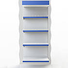 Настінний стелаж 2350х950 мм, приставний стелаж Рістел, стелаж торговий на стіну, металевий стенд настінний з поличками для товару, фото 6