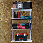 Стелаж настінний поличковий Н1450х1200 мм ТИП 1, настінний стелаж без панелей, металевий торговий стелаж на стіну з полками, фото 2