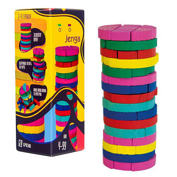 Гра "Colors Jenga" в кор-ці,19,5х6,7х6,7см №30816 "Strateg"