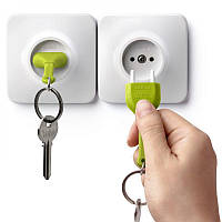 Настенная ключница с брелком для ключей Розетка бело-зеленая Таиланд 115144