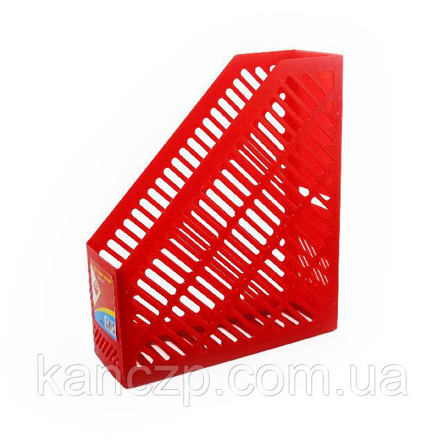 Лоток для паперу пласт.верт.; 250*85*295мм; кол. червоний; арт. KL0916-R; KLERK