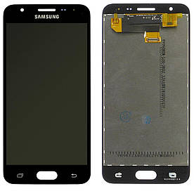 Дисплей для Samsung G570 Galaxy J5 Prime з сенсорним склом (Чорний) Сервісний оригінал