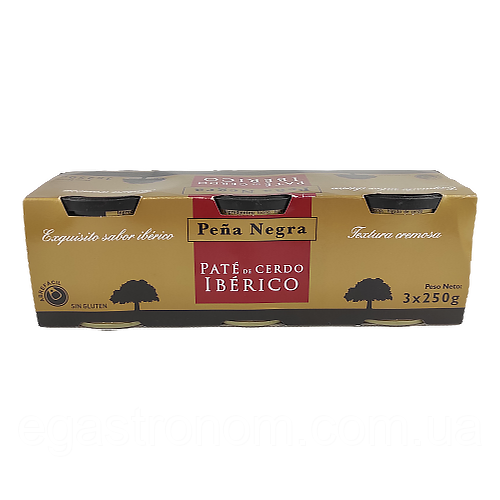 Паштет з чорної свині (без глютену) Іберіко Iberico 750g 3х250g 12шт/ящ (Код: 00-00000984)