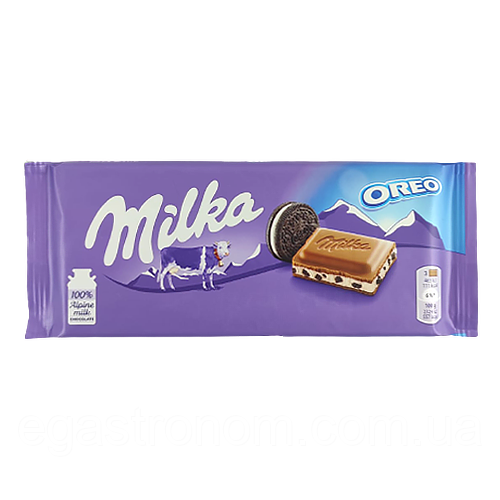 Шоколад орео Мілка Milka oreo 100g 22шт/ящ (Код: 00-00004969), фото 1
