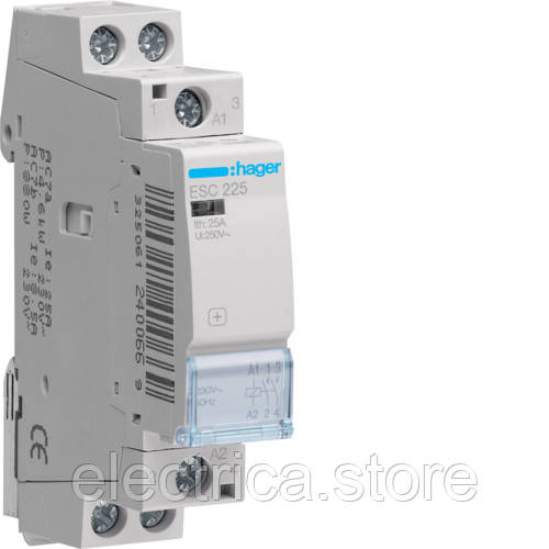 Контактор Hager 25A, 2НВ, 230В ESC225, фото 1