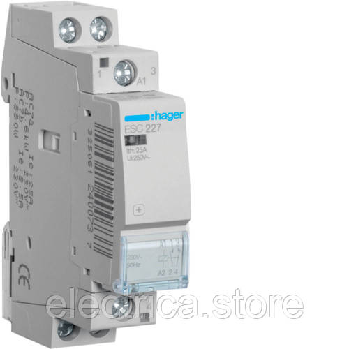 Контактор Hager 25A, 1НВ+1НЗ, 230В ESC227, фото 1