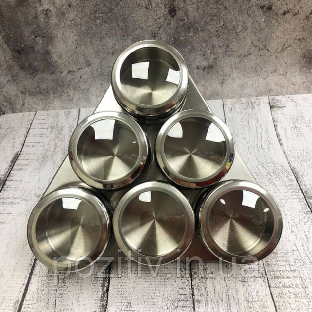 Набір для спецій Edenberg EB-3499 на магнітній підставці, 6 предметів, фото 1