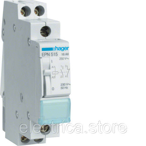Імпульсне реле HAGER 16А, 1НВ+1НЗ EPN515, фото 1