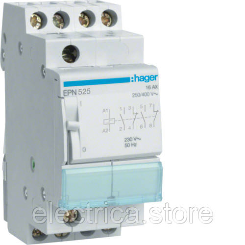 Імпульсне реле HAGER 16А, 2НВ+2НЗ EPN525, фото 1