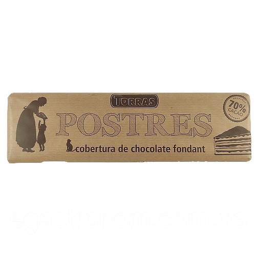 Шоколад чорний Торрас Пострес Postres Torras 70% 300g 15шт/ящ (Код: 00-00000080)
