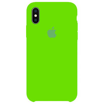 Чохол Silicone case для IPhone X/Xs Lime green салатовий