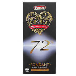 Шоколад чорний 72% какао (без цукру) Торрас Torras 100g 12шт/ящ (Код: 00-00001567)