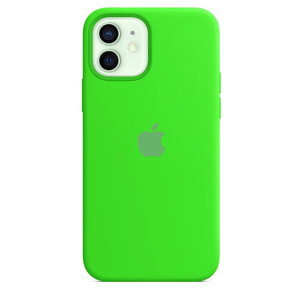 Чохол Silicone case для IPhone 12 Lime green салатовий