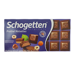 Шоколад Шогеттен Schogetten praline nosettes 100g 15шт/ящ (Код: 00-00003872)