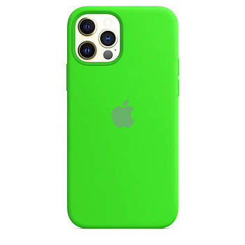 Чохол Silicone case для IPhone 12 Pro max Lime green салатовий