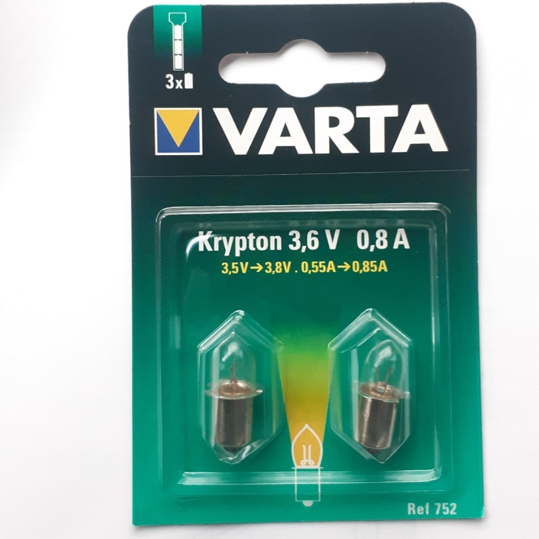 Лампочка Varta 752 для ліхтаря, криптон, 3.6, А 0.8