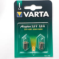 Лампочка Varta 752 для фонаря, криптон, 3.6В, 0.8А