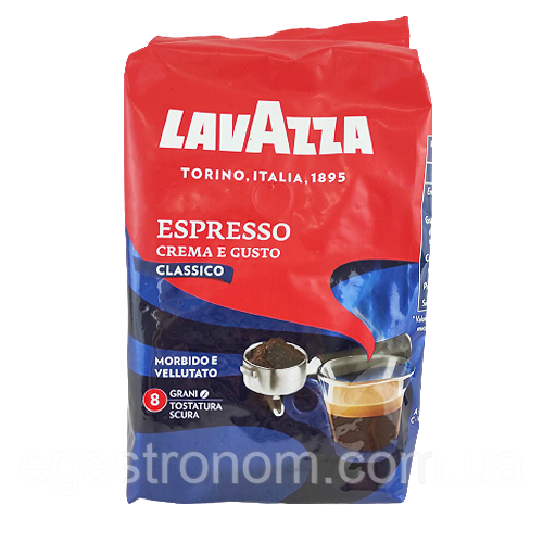 Кава крема густо класіко (зерно) Лавацца Lavazza crema gusto classico 1kg 4шт/ящ (Код: 00-00001640)