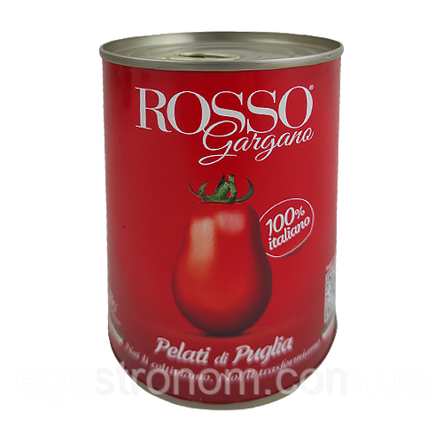 Помідори пелаті Гаргано Россо Gargano Rosso pelati 400g 24шт/ящ (Код: 00-00004676)