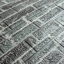 Декоративна 3D панель самоклейка під цеглу сірий Катеринославський 700х770х5мм (042), фото 2