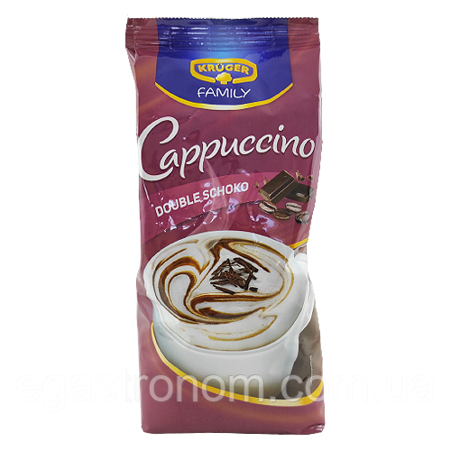 Капучино шоколад Крюгер Krüger double schoko 500g 12шт/ящ (Код: 00-00004272)