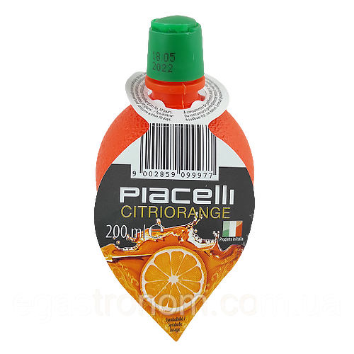 Сік цитринка апельсин Піачеллі Piacelli orange 200g 12шт/ящ (Код: 00-00003979)