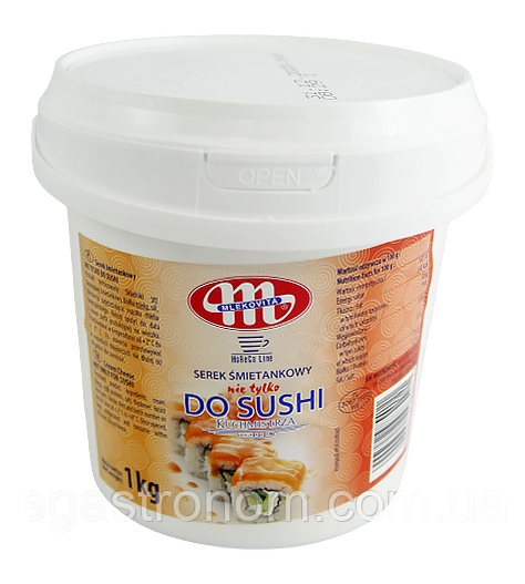 Крем-сир для суші Млековіта Mlekovita 1kg 6шт/ящ (Код: 00-00005031)