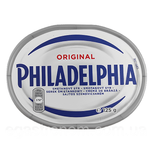 Крем-сир Філадельфія Philadelphia 125g 12шт/ящ (Код: 00-00000369)