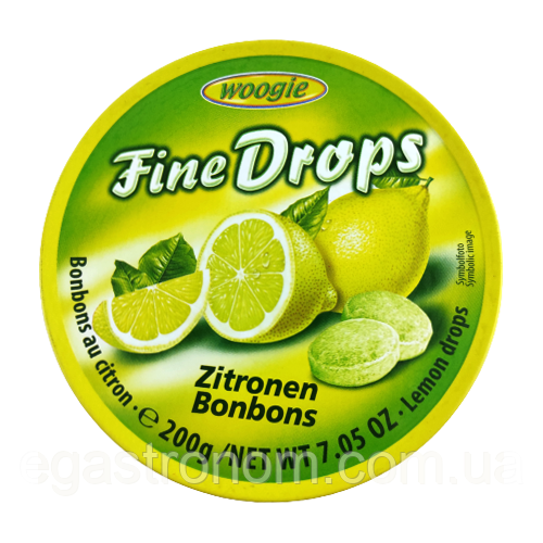 Льодяники лимон Дропс Drops lemon 200g 10шт/ящ (Код: 00-00003466)