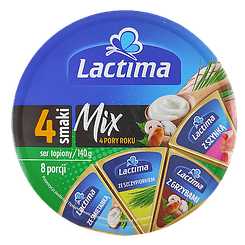 Сир плавлений мікс 4-ох смаків Лактіма Lactima mix 140g 12шт/ящ (Код: 00-00004058)