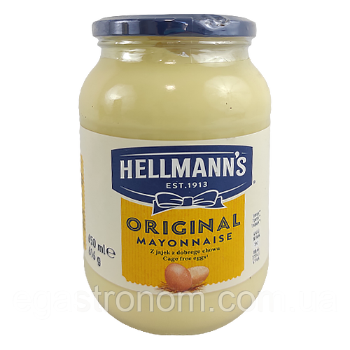 Майонез Хеллманс Оригінал Hellmann's Original 625ml 593g 6шт/ящ (Код: 00-00003309)