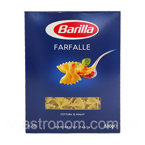 Макарони бантики №65 Барілла Barilla Farfalle 500g 12шт/ящ (Код: 00-00003619)